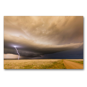 Premium Textil-Leinwand 90 x 60 cm Quer-Format New Mexico High Plains Storm | Wandbild, HD-Bild auf Keilrahmen, Fertigbild auf hochwertigem Vlies, Leinwanddruck von N N