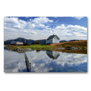 Premium Textil-Leinwand 90 x 60 cm Quer-Format Norwegens Fjorde, Berge und mehr | Wandbild, HD-Bild auf Keilrahmen, Fertigbild auf hochwertigem Vlies, Leinwanddruck von Gerhard Albicker