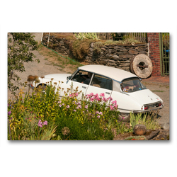 Premium Textil-Leinwand 90 x 60 cm Quer-Format Oldtimer Citroën DS | Wandbild, HD-Bild auf Keilrahmen, Fertigbild auf hochwertigem Vlies, Leinwanddruck von Meike Bölts