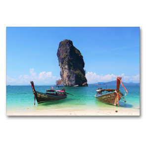 Premium Textil-Leinwand 90 x 60 cm Quer-Format Poda Island (Provinz Krabi, Thailand) | Wandbild, HD-Bild auf Keilrahmen, Fertigbild auf hochwertigem Vlies, Leinwanddruck von Martin Gillner