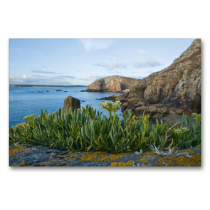 Premium Textil-Leinwand 90 x 60 cm Quer-Format Pointe de Pen-Hir | Wandbild, HD-Bild auf Keilrahmen, Fertigbild auf hochwertigem Vlies, Leinwanddruck von Katja ledieS