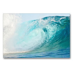 Premium Textil-Leinwand 90 x 60 cm Quer-Format Polynesische Surfwelle | Wandbild, HD-Bild auf Keilrahmen, Fertigbild auf hochwertigem Vlies, Leinwanddruck von iPics Photography