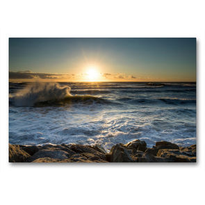 Premium Textil-Leinwand 90 x 60 cm Quer-Format Punakaiki Sunset, Paparoa N.P. | Wandbild, HD-Bild auf Keilrahmen, Fertigbild auf hochwertigem Vlies, Leinwanddruck von Katja Jentschura