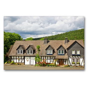 Premium Textil-Leinwand 90 x 60 cm Quer-Format Quereinhaus aus dem frühen 18. Jahrhundert in Mauden | Wandbild, HD-Bild auf Keilrahmen, Fertigbild auf hochwertigem Vlies, Leinwanddruck von Matthias Schaefgen