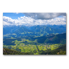 Premium Textil-Leinwand 90 x 60 cm Quer-Format Ramsau am Dachstein | Wandbild, HD-Bild auf Keilrahmen, Fertigbild auf hochwertigem Vlies, Leinwanddruck von Christa Kramer