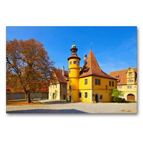 Premium Textil-Leinwand 90 x 60 cm Quer-Format Rothenburg ob der Tauber | Wandbild, HD-Bild auf Keilrahmen, Fertigbild auf hochwertigem Vlies, Leinwanddruck von LianeM