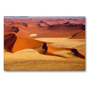 Premium Textil-Leinwand 90 x 60 cm Quer-Format Rundflug über Sesriem Canyon und Sossusvlei | Wandbild, HD-Bild auf Keilrahmen, Fertigbild auf hochwertigem Vlies, Leinwanddruck von Juergen Woehlke