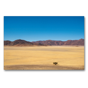 Premium Textil-Leinwand 90 x 60 cm Quer-Format Savanne vor den Tiras-Bergen in Namibia | Wandbild, HD-Bild auf Keilrahmen, Fertigbild auf hochwertigem Vlies, Leinwanddruck von Hans Seidl