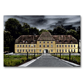 Premium Textil-Leinwand 90 x 60 cm Quer-Format Schloss Alexandersbad im Fichtelgebirge in Oberfranken | Wandbild, HD-Bild auf Keilrahmen, Fertigbild auf hochwertigem Vlies, Leinwanddruck von Flori0