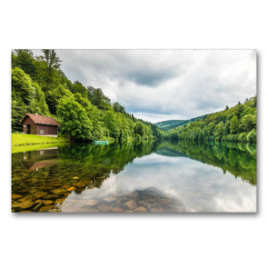 Premium Textil-Leinwand 900 x 600 cm Quer-Format Schmala-Stausee bei Brilon | Wandbild, HD-Bild auf Keilrahmen, Fertigbild auf hochwertigem Vlies, Leinwanddruck von Heidi Bücker