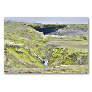 Premium Textil-Leinwand 90 x 60 cm Quer-Format Schmelzendes Eis in mystischer Landschaft | Wandbild, HD-Bild auf Keilrahmen, Fertigbild auf hochwertigem Vlies, Leinwanddruck von Travelina