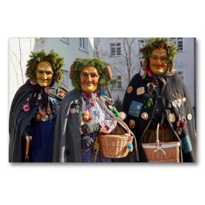 Premium Textil-Leinwand 90 x 60 cm Quer-Format Schwäbisch alemannische Fasnet in Bad Waldsee | Wandbild, HD-Bild auf Keilrahmen, Fertigbild auf hochwertigem Vlies, Leinwanddruck von Andreas Riedmiller