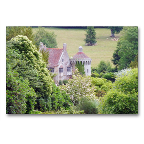 Premium Textil-Leinwand 90 x 60 cm Quer-Format Scotney Castle Gardens, Kent, England | Wandbild, HD-Bild auf Keilrahmen, Fertigbild auf hochwertigem Vlies, Leinwanddruck von Gisela Kruse