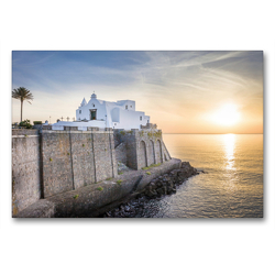 Premium Textil-Leinwand 90 x 60 cm Quer-Format Soccorso-Kirche in Forio auf Ischia | Wandbild, HD-Bild auf Keilrahmen, Fertigbild auf hochwertigem Vlies, Leinwanddruck von Christian Müringer