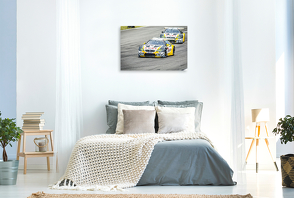 Premium Textil-Leinwand 900 x 600 cm Quer-Format Sorg BMW M4 GT4 Rowe M6 GT3 | Wandbild, HD-Bild auf Keilrahmen, Fertigbild auf hochwertigem Vlies, Leinwanddruck von Dirk Stegemann © Phoenix Photodesign