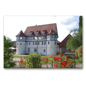 Premium Textil-Leinwand 90 x 60 cm Quer-Format Sulzbach an der Murr – Schloss | Wandbild, HD-Bild auf Keilrahmen, Fertigbild auf hochwertigem Vlies, Leinwanddruck von Angelika Keller