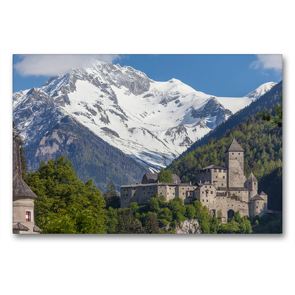 Premium Textil-Leinwand 90 x 60 cm Quer-Format Tauferer Tal mit Burg Taufers | Wandbild, HD-Bild auf Keilrahmen, Fertigbild auf hochwertigem Vlies, Leinwanddruck von Christian Müringer