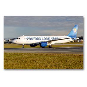 Premium Textil-Leinwand 90 x 60 cm Quer-Format Thomas Cook Airline | Wandbild, HD-Bild auf Keilrahmen, Fertigbild auf hochwertigem Vlies, Leinwanddruck von Wilfried Fischer