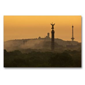 Premium Textil-Leinwand 90 x 60 cm Quer-Format Tiergarten mit Siegessäule | Wandbild, HD-Bild auf Keilrahmen, Fertigbild auf hochwertigem Vlies, Leinwanddruck von Andreas Schön