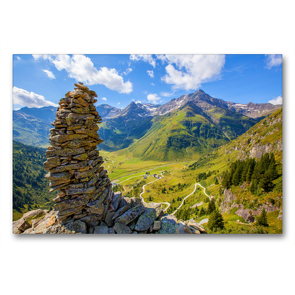 Premium Textil-Leinwand 90 x 60 cm Quer-Format Von der Bockhartsee Hütte mit Blick ins Naßfeld | Wandbild, HD-Bild auf Keilrahmen, Fertigbild auf hochwertigem Vlies, Leinwanddruck von Christa Kramer