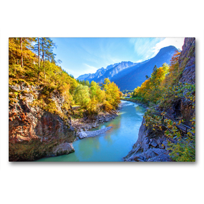 Premium Textil-Leinwand 90 x 60 cm Quer-Format Von Scheffau in der Lammerklamm | Wandbild, HD-Bild auf Keilrahmen, Fertigbild auf hochwertigem Vlies, Leinwanddruck von Christa Kramer