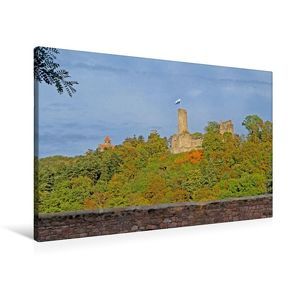 Premium Textil-Leinwand 90 x 60 cm Quer-Format Wachenburg und Burgruine Windeck in Weinheim / Bergstraße | Wandbild, HD-Bild auf Keilrahmen, Fertigbild auf hochwertigem Vlies, Leinwanddruck von Ilona Andersen von Andersen,  Ilona