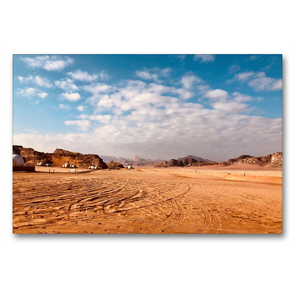 Premium Textil-Leinwand 90 x 60 cm Quer-Format Wadi Rum | Wandbild, HD-Bild auf Keilrahmen, Fertigbild auf hochwertigem Vlies, Leinwanddruck von ROBERT STYPPA