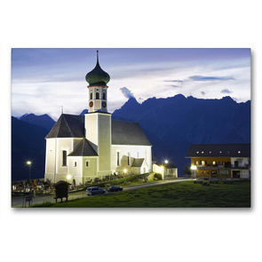 Premium Textil-Leinwand 90 x 60 cm Quer-Format Wallfahrtskirche St. Bartolomäus | Wandbild, HD-Bild auf Keilrahmen, Fertigbild auf hochwertigem Vlies, Leinwanddruck von Andreas Riedmiller