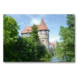 Premium Textil-Leinwand 90 x 60 cm Quer-Format Zollernschloss Balingen, Baden-Württemberg | Wandbild, HD-Bild auf Keilrahmen, Fertigbild auf hochwertigem Vlies, Leinwanddruck von Sascha Stoll