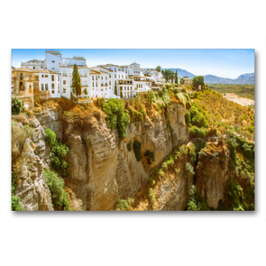 Premium Textil-Leinwand 900 x 600 cm Quer-Format Am Rand der Schlucht – Südspanien | Wandbild, HD-Bild auf Keilrahmen, Fertigbild auf hochwertigem Vlies, Leinwanddruck von None U-DO