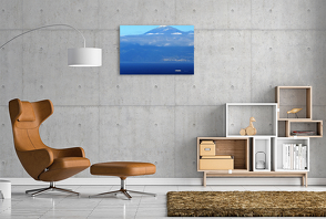 Premium Textil-Leinwand 900 x 600 cm Quer-Format Blick von La Gomera auf den 3715 m hohen Vulkan | Wandbild, HD-Bild auf Keilrahmen, Fertigbild auf hochwertigem Vlies, Leinwanddruck von Alfred Pehrs