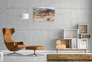 Premium Textil-Leinwand 900 x 600 cm Quer-Format Painted Hills | Wandbild, HD-Bild auf Keilrahmen, Fertigbild auf hochwertigem Vlies, Leinwanddruck von Reiner Pechmann