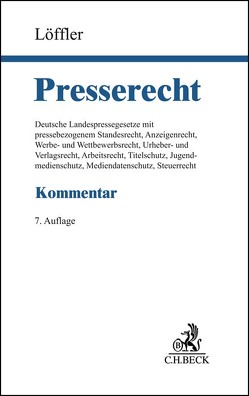 Presserecht von Achenbach,  Hans, Adam,  Marei, Altenhain,  Karsten, Berger,  Christian, Bölke,  Dorothee, Boorberg,  Wolfgang, Buck,  Holger, Burkhardt,  Emanuel H, Cornils,  Matthias, Gomille,  Christian, Grimm,  Susanne, Grund,  Ulrich, Heilmann,  Stefan, Kudlich,  Hans, Kühl,  Kristian, Lauber-Rönsberg,  Anne, Lehr,  Matthias, Löffler,  Joachim, Löffler,  Martin, Schlüter,  Markus, Schulz,  Wolfgang, Sedelmeier,  Klaus, Steffen,  Erich, Wenzel,  Karl Egbert