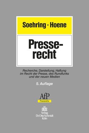 Presserecht von Hoene,  Verena, Soehring,  Jörg