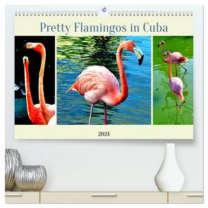 Pretty Flamingos in Cuba (hochwertiger Premium Wandkalender 2024 DIN A2 quer), Kunstdruck in Hochglanz von von Loewis of Menar,  Henning