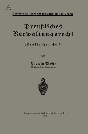 Preußisches Verwaltungsrecht von Mohn,  Ludwig