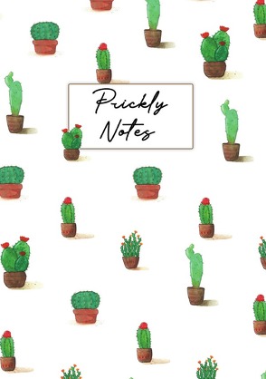 Prickly Notes Ringbuch, Bullet Journal, Handlettering, Notizbuch, Skizzenbuch, Zeichenbuch, Tagebuch (A5, 150 Dotted Seiten in Creme, Ringbindung) von Illustration,  Farbspatz