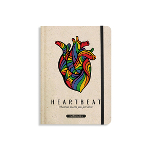 matabooks – Pride Collection Nari Notizbuch A5 „Heartbeat“ (punktiert, farbig) von Proud,  Bee