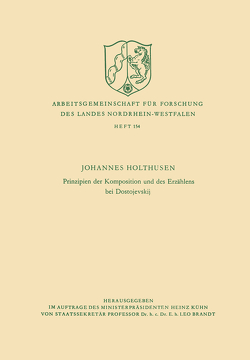 Prinzipien der Komposition und des Erzählens bei Dostojevskij von Holthusen,  Johannes