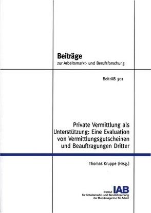 Private Vermittlung als Unterstützung von Kruppe,  Thomas