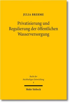 Privatisierung und Regulierung der öffentlichen Wasserversorgung von Brehme,  Julia