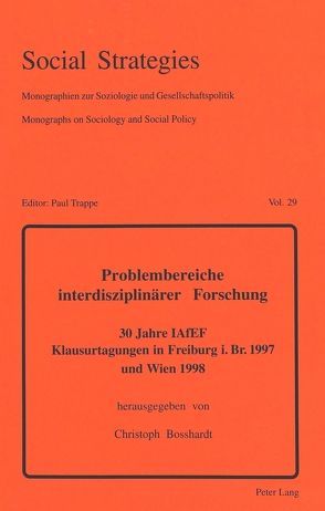 Problembereiche interdisziplinärer Forschung von Bosshardt,  Christoph