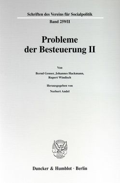 Probleme der Besteuerung II. von Andel,  Norbert