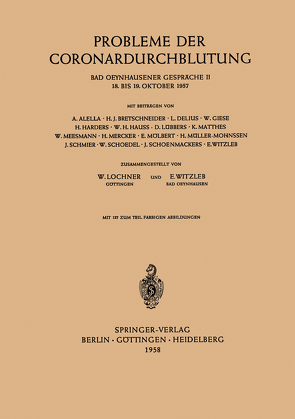 Probleme der Coronardurchblutung von Lochner,  Wilhelm, Witzleb,  Erich