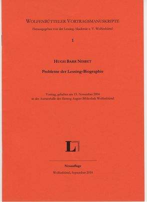 Probleme der Lessing-Biographie von Nisbet,  Hugh Barr