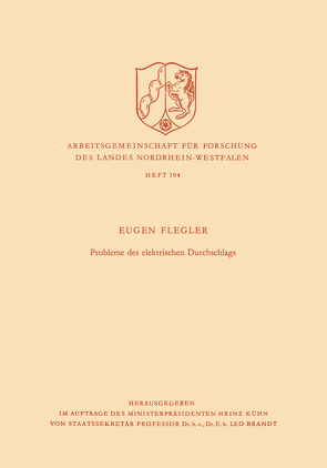 Probleme des elektrischen Durchschlags von Flegler,  Eugen