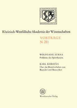 Probleme des Spannbetons. Über das Brandverhalten von Bauteilen und Bauwerken von Zerna,  Wolfgang