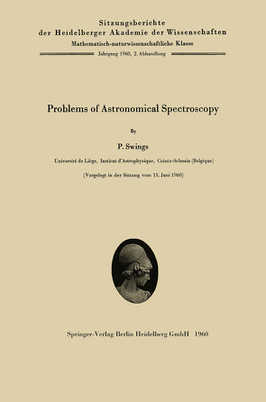 Problems of Astronomical Spectroscopy von Swings,  Pol