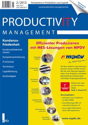 Productivity Management 2/2013 von Gronau,  Norbert