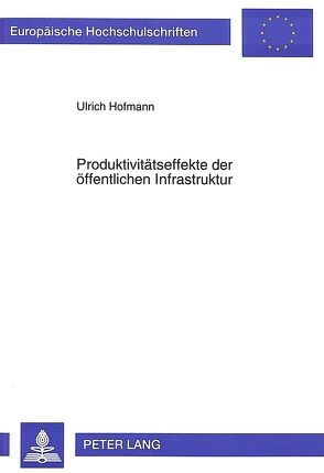 Produktivitätseffekte der öffentlichen Infrastruktur von Hofmann,  Ulrich